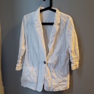 Women's Linen White Blazer